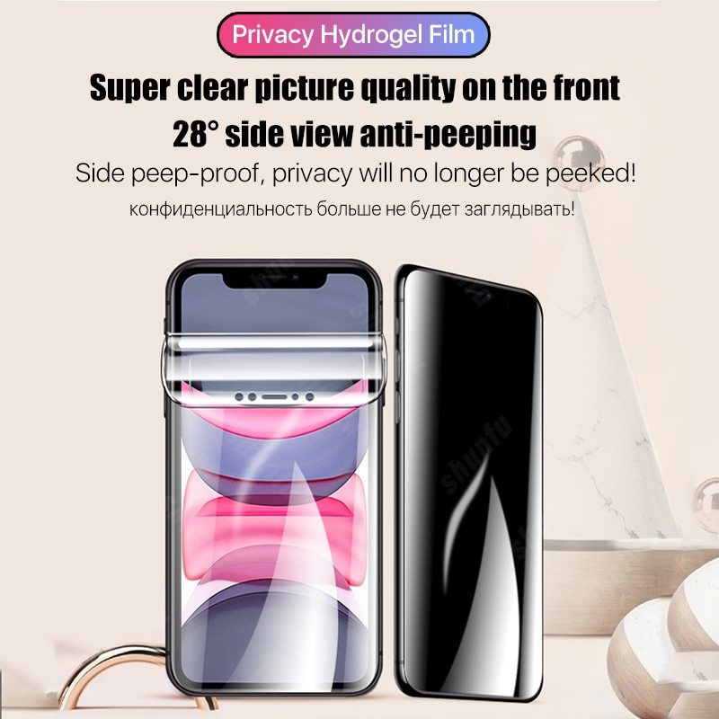 Miếng dán PPF Chống Nhìn Trộm Full Màn Cho iPhone 11 12 13 14 15 Pro Max X XS XR 6 6S 7 8 Plus