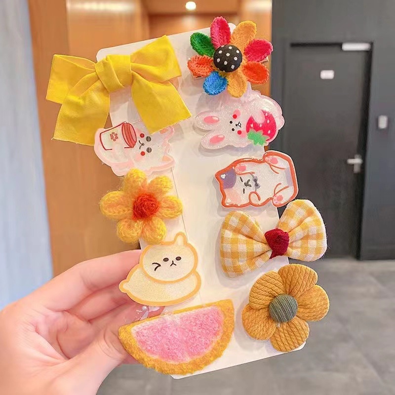 PVN60175 Set 10 Kẹp Tóc Nhiều Hình Kute Cho Bé Gái Dễ Thương T2