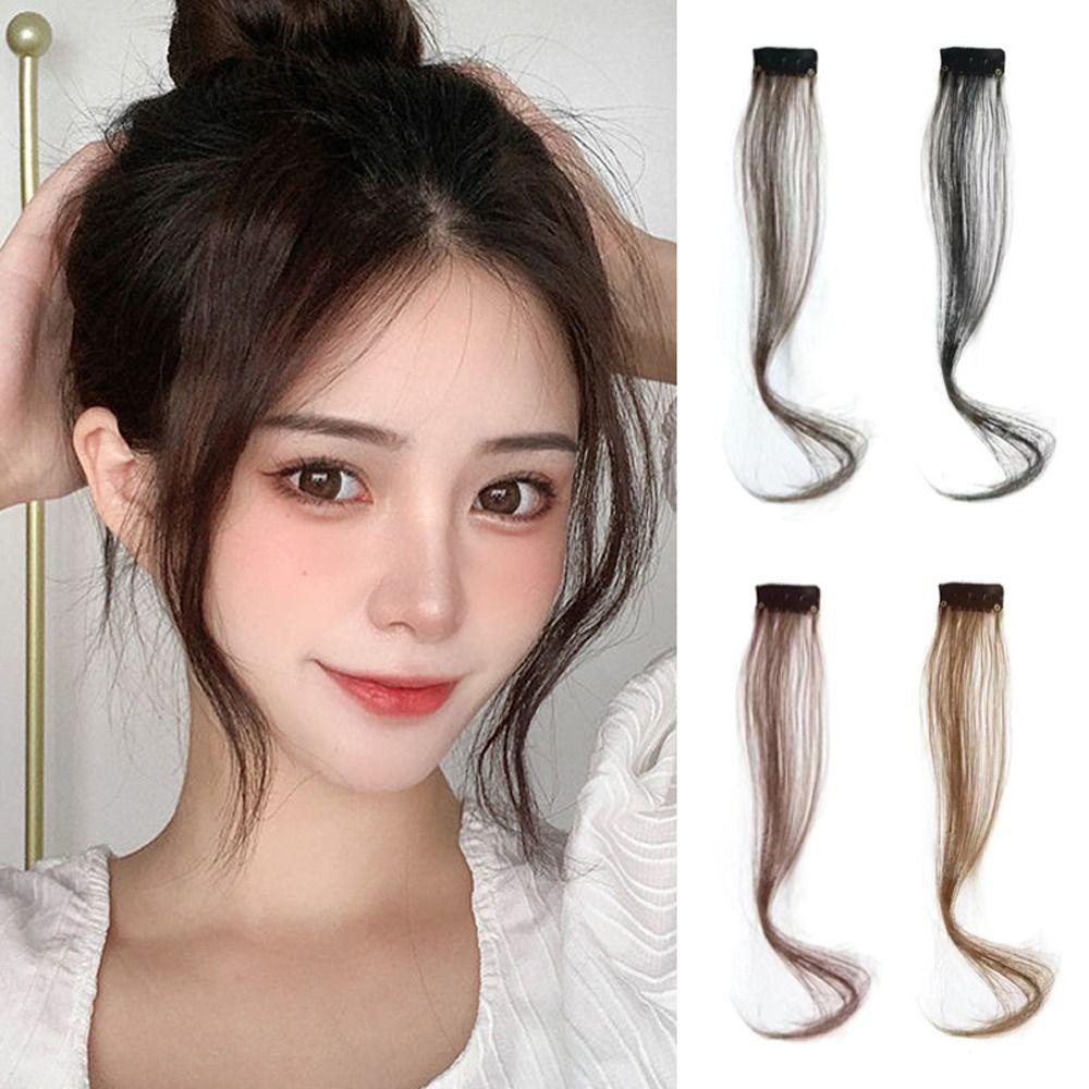 Usnow Tóc Mái Giả Nối Dài Xoăn Tự Nhiên Không Đường May