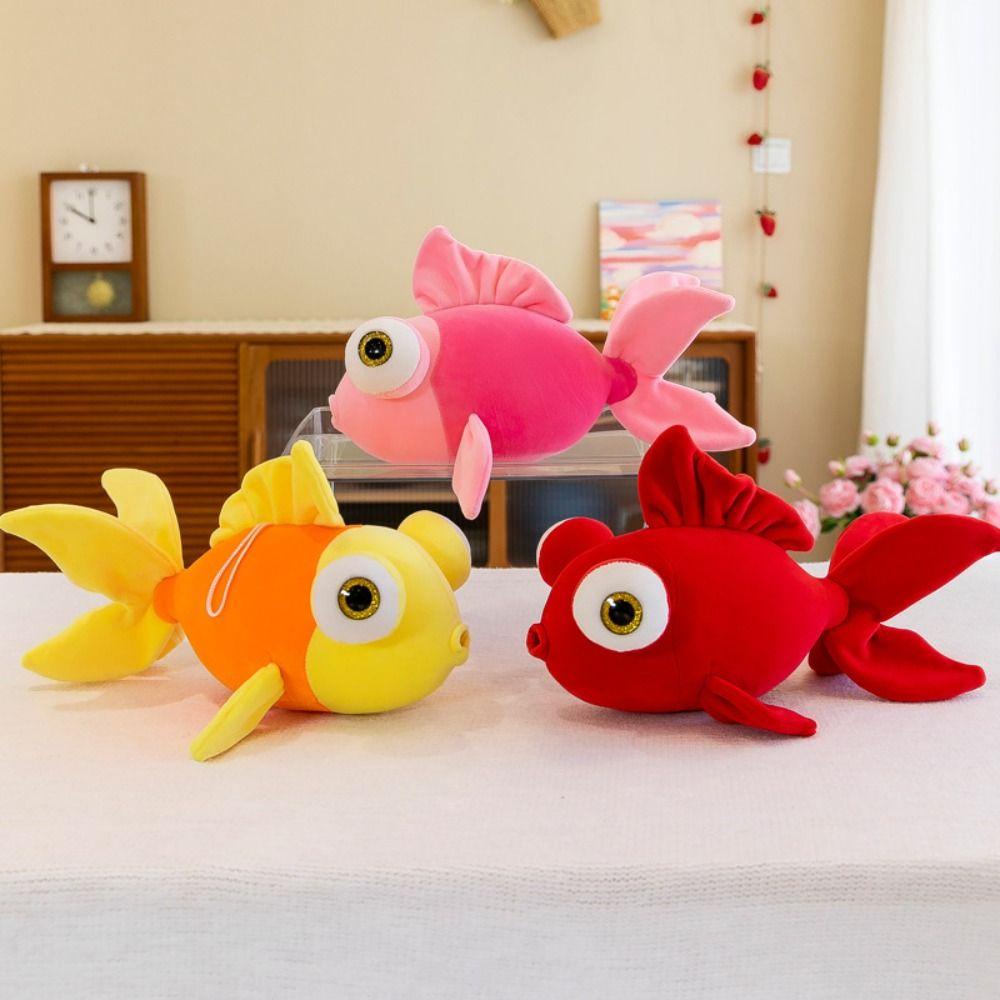 Cá Vàng Nhồi Bông Mắt To 35cm Dễ Thương Cho Bé