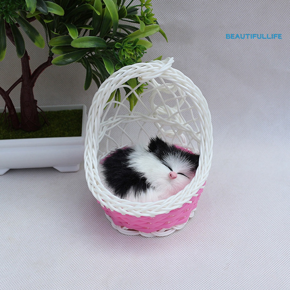 Thú Nhồi Bông Hình Mèo Dễ Thương Có Âm Thanh Trang Trí Nhà Cửa