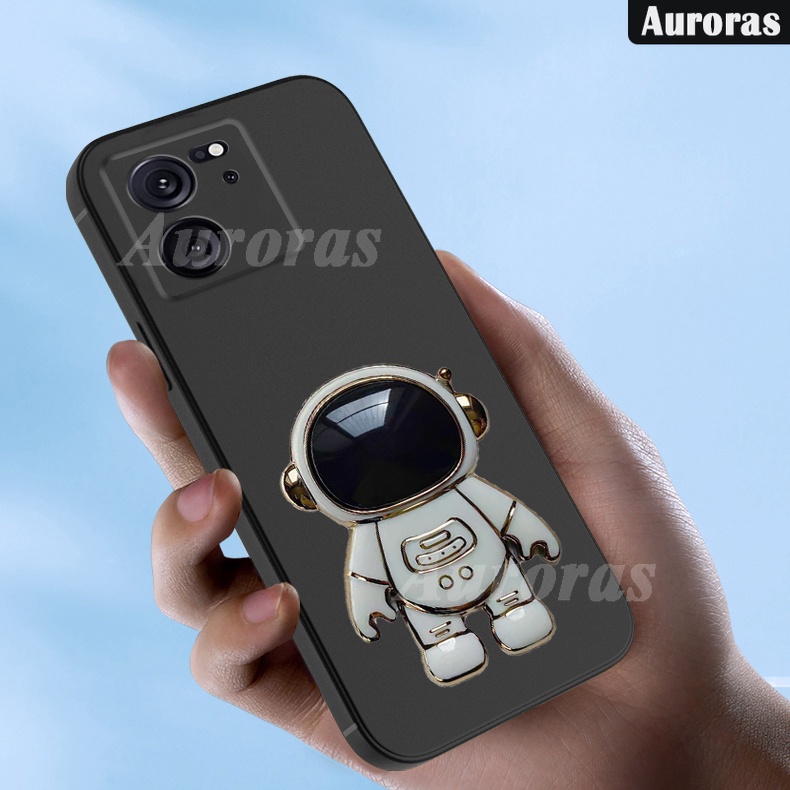 Ốp Điện Thoại Silicon Mềm Bóng + Giá Đỡ Hình Phi Hành Gia Dành Cho xiaomi 13t pro / mi 13t pro