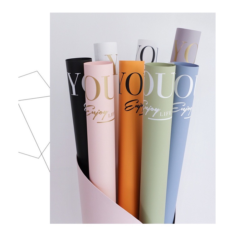 Tập 20 Tờ Giấy Gói Hoa In Chữ Love You - Loại Dày Đẹp