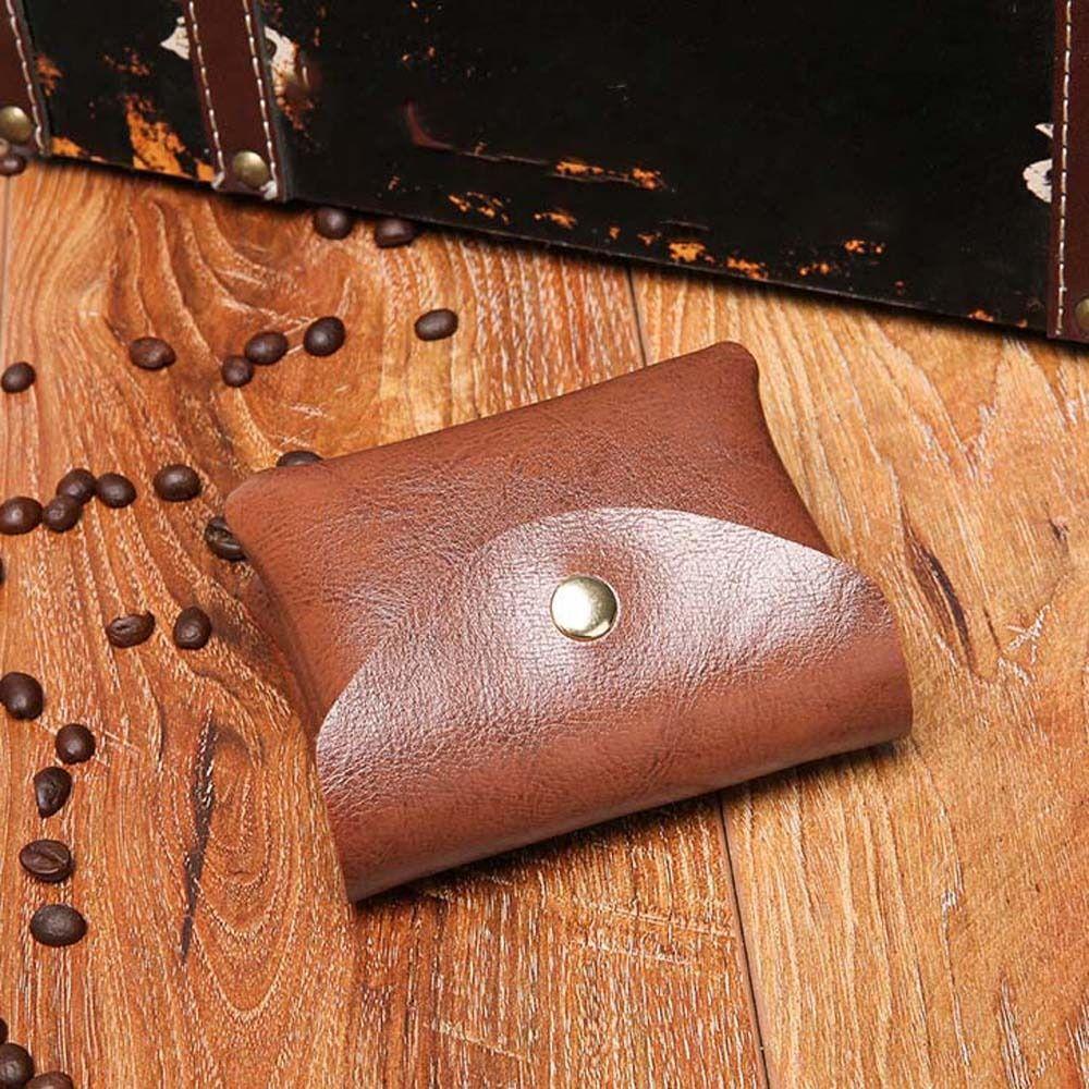 Harriett Ví Ngắn Bằng Da pu Hai Lớp Màu Trơn Chống Thấm Nước Có Khóa Kéo Thời Trang Phong Cách Hàn Quốc Cho Nam / Nữ