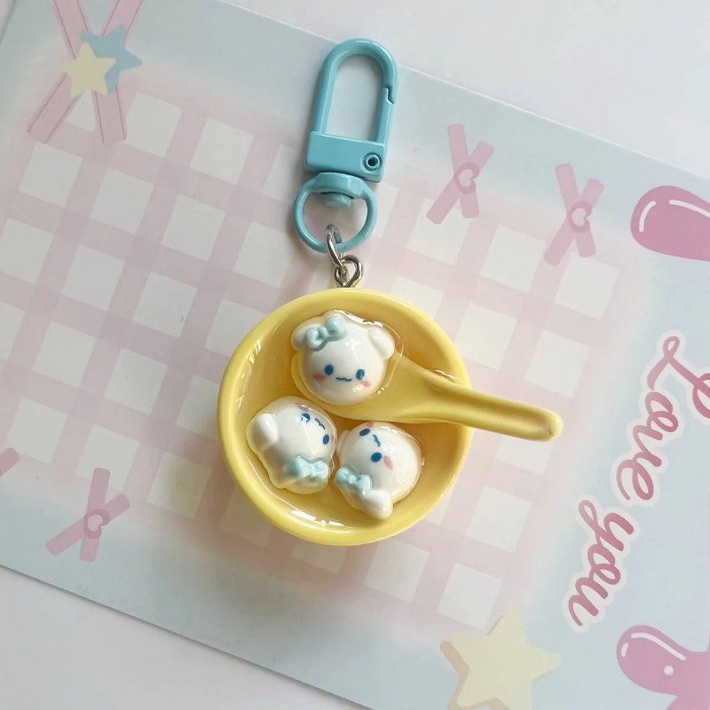 Mới Móc Khóa Hình Bát Cơm Hoạt Hình kuromi hello kitty my melody sanrio Dễ Thương