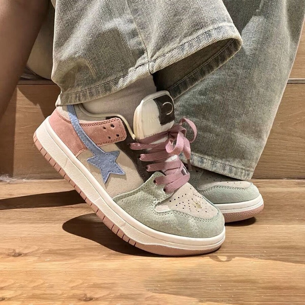 One more shoes⭐Giày Thể Thao Nữ Kiểu Dáng retro Thời Trang Cá Tính