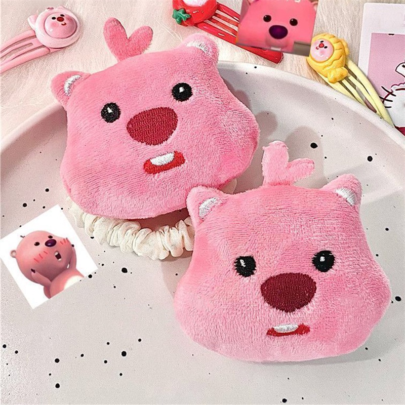 Kawaii Ví Đựng Tiền Xu Nhỏ Gọn Dễ Thương Màu Hồng Họa Tiết Hoạt Hình Moanag loopy Pory Nhồi Bông Dành Cho Bé Gái