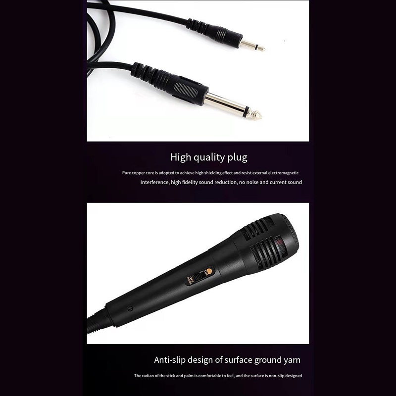 Micro Có Dây Chuyên Nghiệp Đầu Cắm 3.5 / 6.5mm Cho karaoke Livestream ktv - YKD