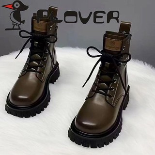 Plover Soft Leather Dr. Martens Boots Women's Autumn and Winter 2023 New Soft Bottom Retro Women's Short Boots Women's All-Matching Low Heel Women's Boots