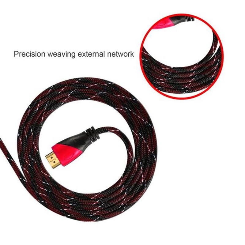 Cáp hdmi Mạ Vàng Và Đỏ 1080p 0.5m 1m 1.5m 2m 3m 5m 10m 15m