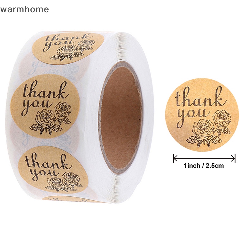 Cuộn 500 Nhãn Dán thank you Trang Trí Sổ Lưu Niệm