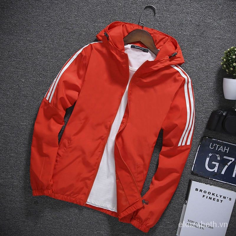 Áo Khoác Thể Thao Có Nón Thời Trang Trẻ Trung Cá Tính Cho Nam Kiểu Hàn Quốc