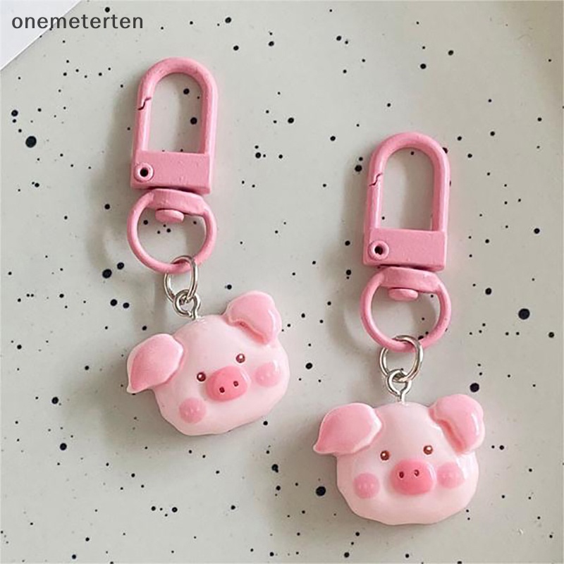 Rten Móc Khóa Hình Heo Hoạt Hình Dễ Thương Bằng Nhựa resin Trang Trí Túi Xách / Móc Khóa Làm Quà Tặng Cho Học