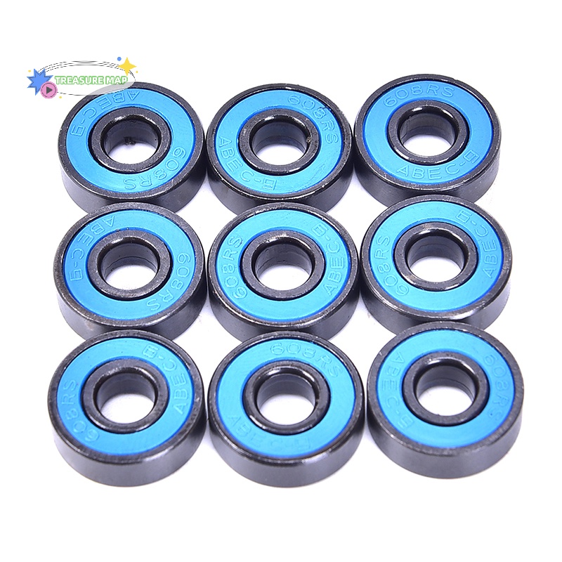 Set 10 Vòng Bi Thép 608 2rs heyuanlong333 608rs 608-2rs Chất Lượng Cao
