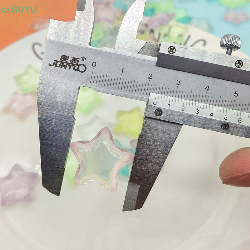 Set 10 Mô Hình Ngôi Sao Dạ Quang mini Bằng Nhựa resin Trang Trí Tiểu Cảnh