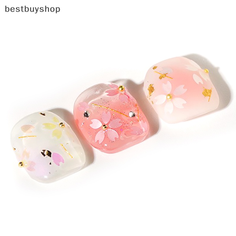 1 Lọ Kim Tuyến Hình Hoa Anh Đào Nhiều Màu Trang Trí Móng Tay Mới