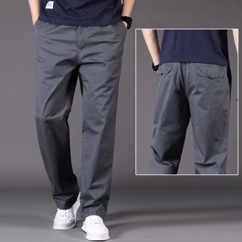 Quần Dài Ống Đứng Màu Trơn Đơn Giản Phong Cách vintage Thời Trang Cho Nam Cỡ m-6xl