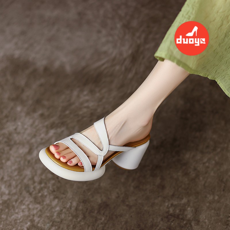 Duoya Dép Sandal Da Mềm Đế Dày Chống Thấm Nước Thời Trang Mùa Hè Cho Nữ