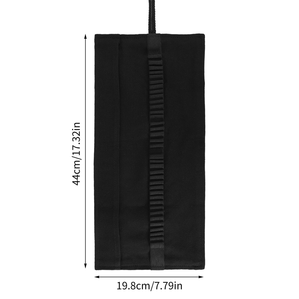 Túi Đựng Bút Chì Đa Năng Màu Đen Bằng Vải canvas