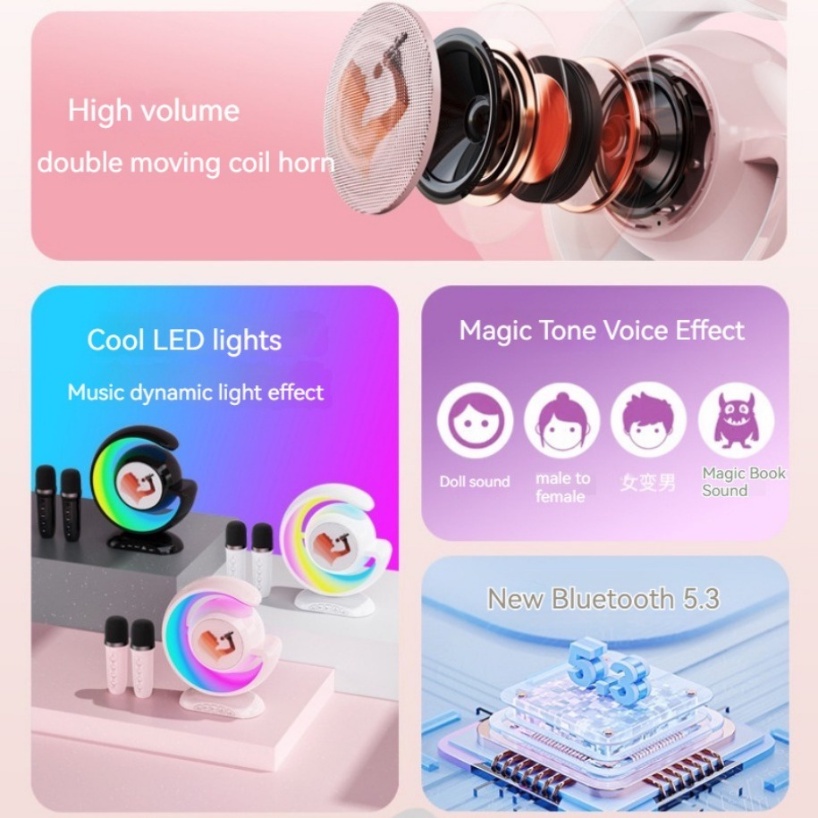 Loa karaoke ys-110 bluetooth Không Dây Hai Đầu Có Đèn Nhiều Màu Sắc Dùng Khi Đi Cắm Trại / Tiệc Cưới / Lễ Hội