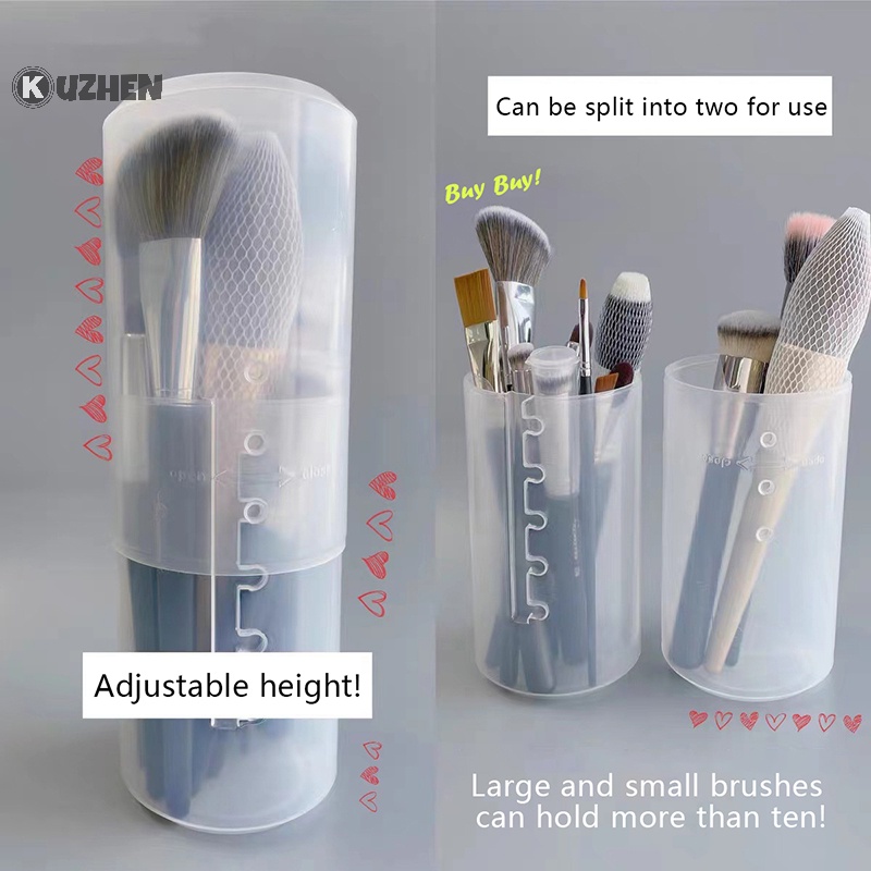 Túi Đựng Cọ Trang Điểm Bằng Nhựa Trong Suốt Chống Nước Chống Bụi