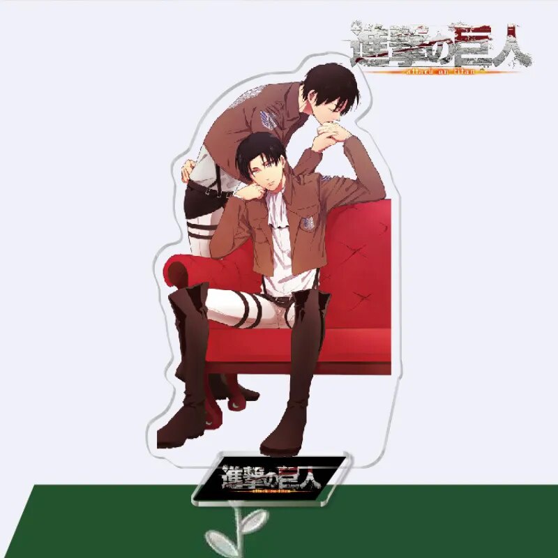 Mô hình Standee Hot Anime Attack on Titan Mikasa Ackerman Levi Ackermann Phụ kiện trang trí để bàn góc học tập