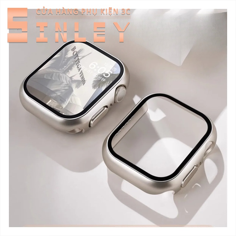 Vỏ Apple Watch cho iWatch 7/6/5/4/3/2/1/SE PC + Kính 38mm/41mm/42mm/44mm/45mm/49mm Chống rơi chắc chắn