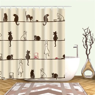 Mới rèm che bồn tắm chống thấm nước kèm 12 móc treo