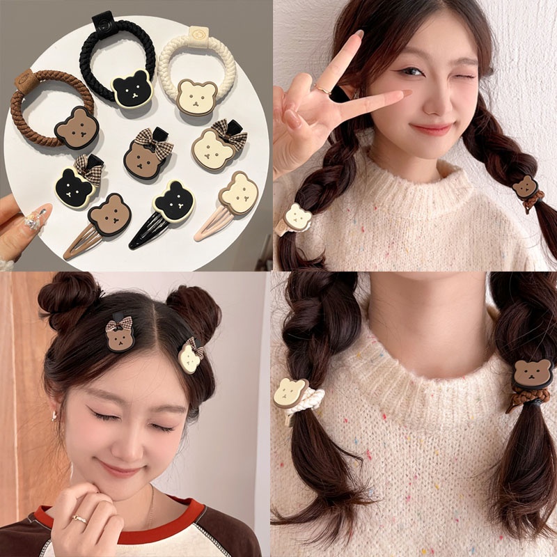 1 Kẹp Tóc Dạng Mỏ Vịt Bằng Vải Kaki Dễ Thương Ngọt Ngào Dành Cho Bạn Gái