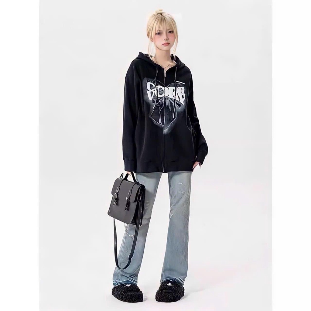 Áo khoác nỉ khoá kéo cover