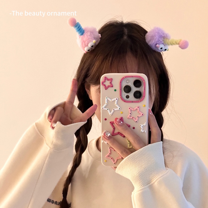 Kẹp Tóc Hình Quái Vật Nhỏ Nhồi Bông Dễ Thương Thời Trang 2023