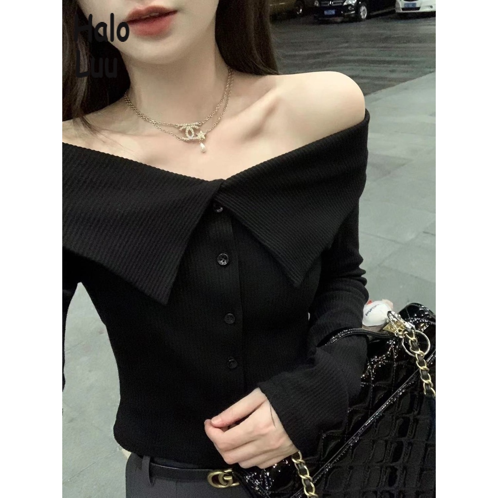 Halo  Luu Áo Len áo khoác cardigan thời trang Fashion phổ biến Popular WMY23A0BIW 42Z231016