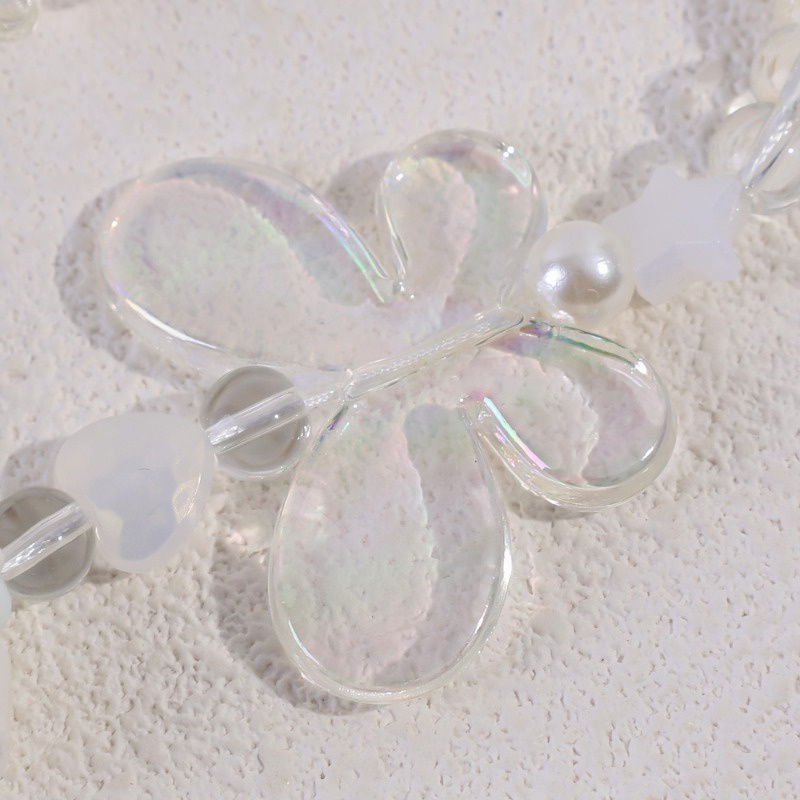 Dây Xích acrylic Trong Suốt Hình Bướm Kiểu Hàn Quốc Cho Nữ