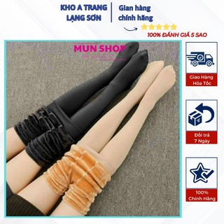 Quần tất nữ lót lông giữ nhiệt màu da đen dày đẹp mùa đông siêu ấm     THIHUYENLUONG120