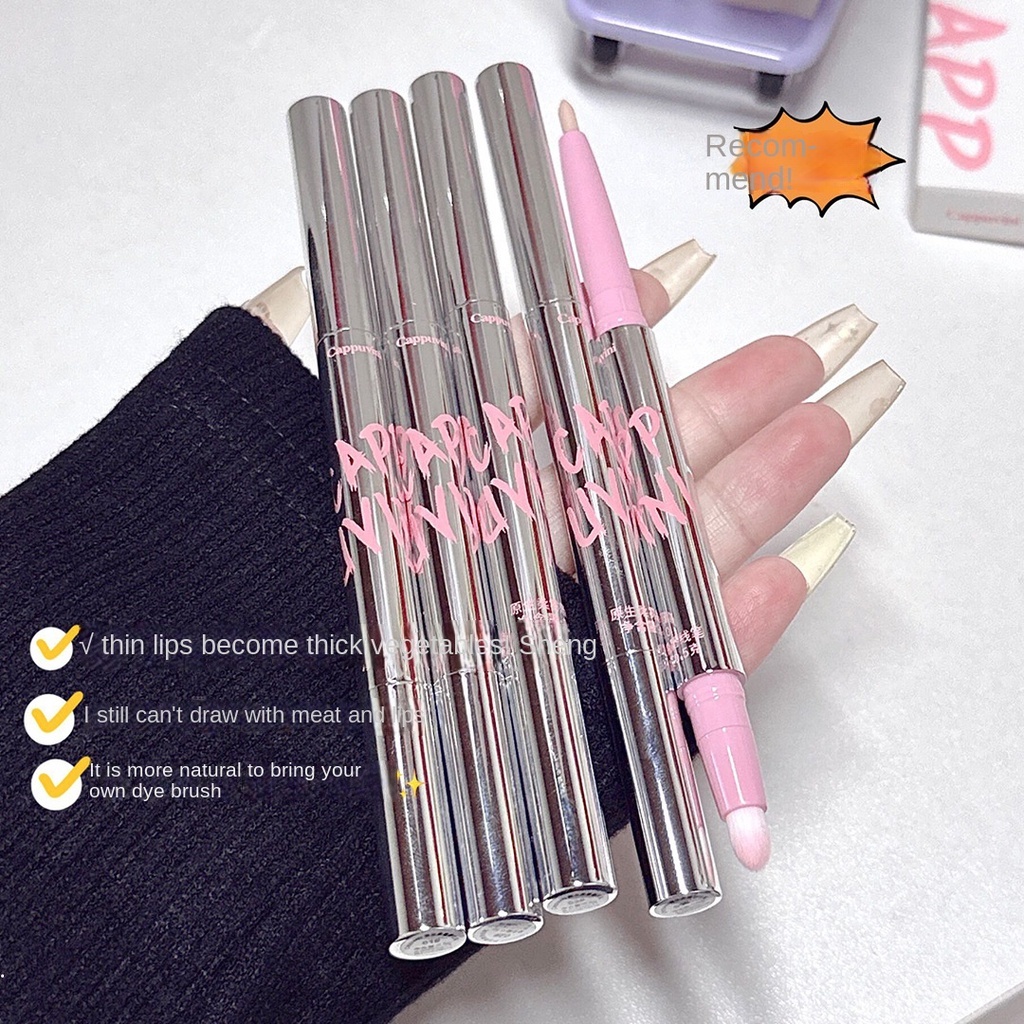 Son Môi cappuvini Dạng Ống Nhỏ Màu Bạc Tự Nhiên Lâu Trôi