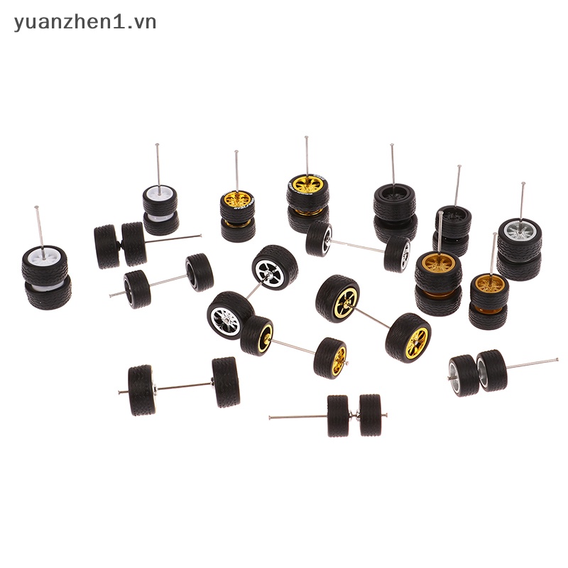 1 Bộ Bánh Xe Hợp Kim 10.8 / 12.8mm 1 / 64 Màu Vàng / Bạc vn