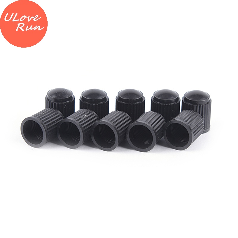 Uloverun Set 100 Nắp Van Bánh Xe Đạp / Xe Máy Bằng Nhựa Màu Đen vn