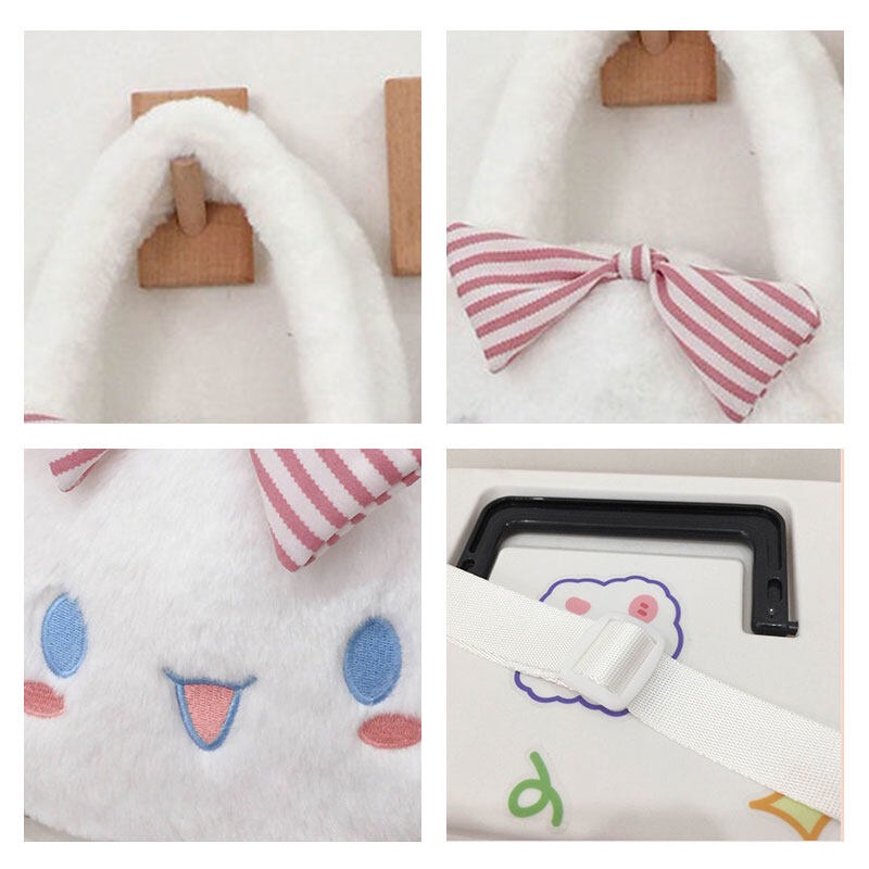 Túi Đeo Chéo Hình Cún Nhồi Bông Tai To Dễ Thương Phong Cách lolita Nhật Bản