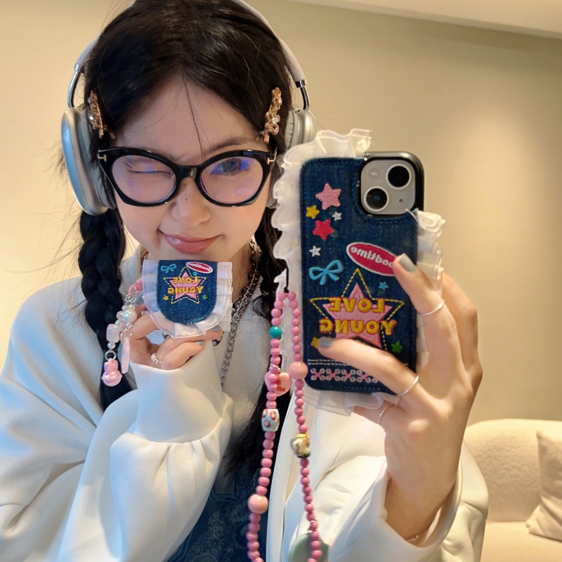 Ốp Điện Thoại Họa Tiết Ngôi Sao denim Cho iphone 11 12 13 14 15 12pro 13pro 14pro 15pro 12promax 13promax 14promax 15promax iphone 15pro