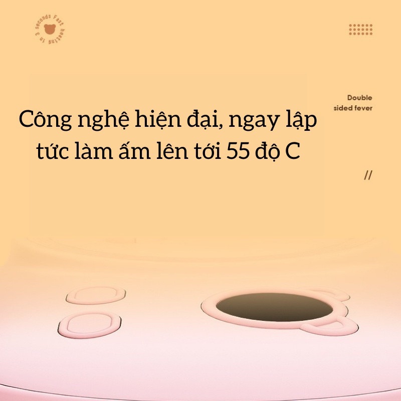 Máy Sưởi Mini Cầm Tay Hoạt Hình Dễ Thương Giúp Làm Ấm Tay Kiêm Sạc Dự Phòng Pin 5000mAh