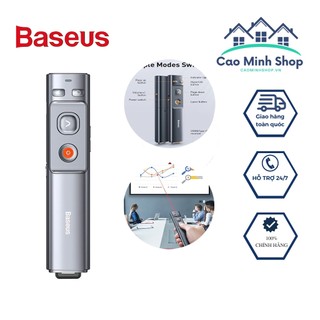 Bút trình chiếu Laser Baseus Orange Dot Wireless Presenter điều khiển máy chiếu, cổng USB A và USB C