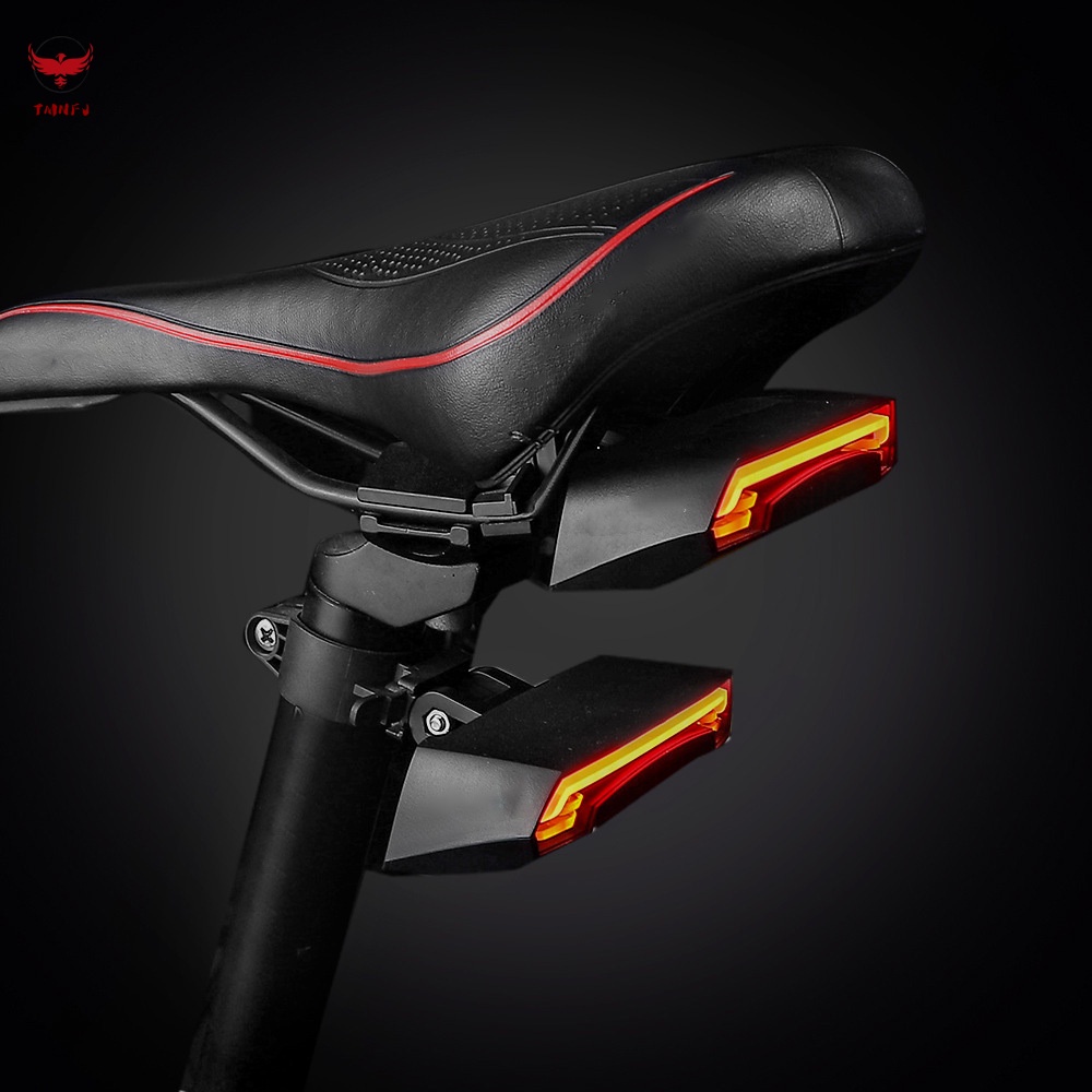 Đèn Đuôi Xe Đạp Kèm Điều Khiển Từ Xa Không Dây Chống Thấm Nước Sạc usb Mới