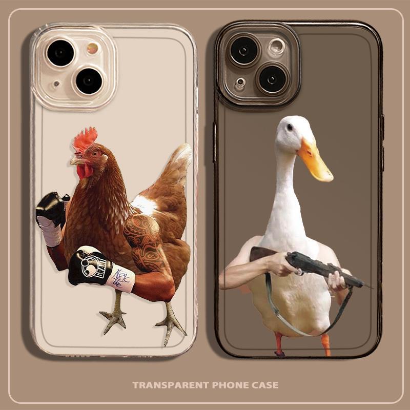 Phù Hợp Ốp Điện Thoại Hình Động Vật Vui Nhộn Cho iphone 11 12 pro max x xr xs max se 7 plus 8 plus 13 pro max 14 pro max Donald duck