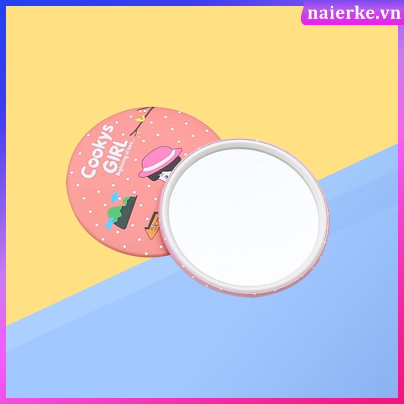 Gương Trang Điểm mini Bỏ Túi Hình Tròn Bằng Kính
