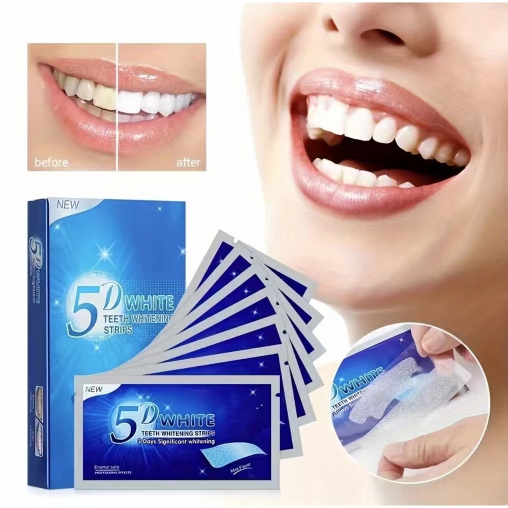 Miếng Dán Làm Trắng Răng 5d Lâu Trôi