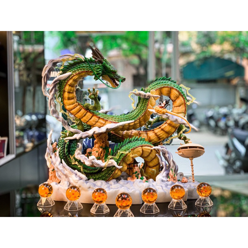 Mô hình rồng thần Trái Đất Shenron và Son Goku phiên bản to nhân vật Dragon ball 7 Viên ngọc rồng Tặng ô tô