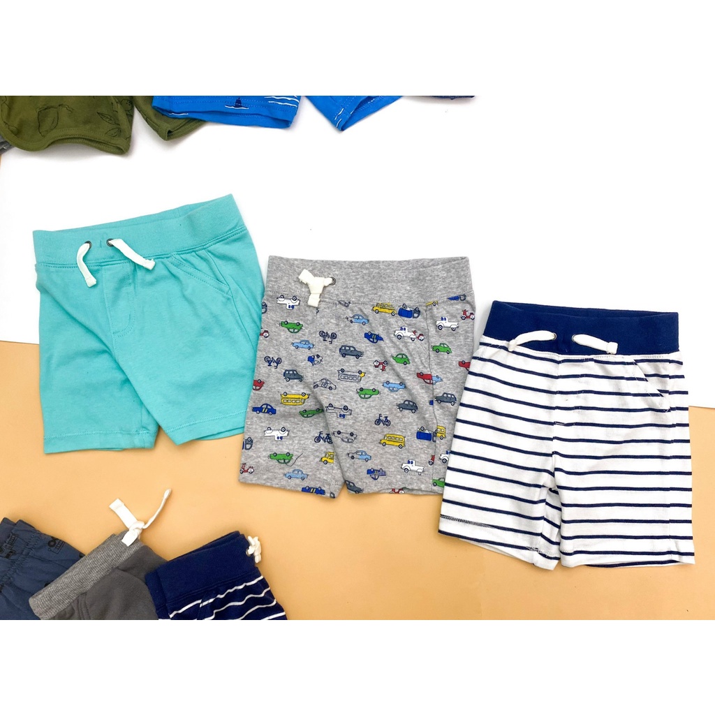 Quần Short Thun Da Cá Carterr, quần đùi VNXK cho bé 3M-5Y