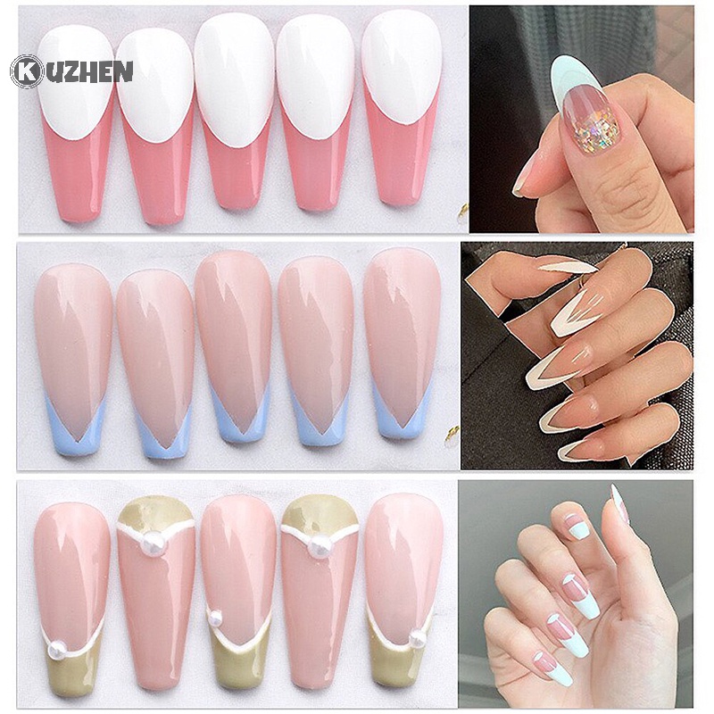 Kuzhen Nhãn Dán Móng Tay Dạng Lượn Sóng diy