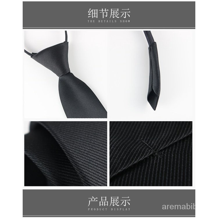 Đen Cà Vạt Họa Tiết Kẻ Sọc Thời Trang Công Sở Thanh Lịch Cho Nam