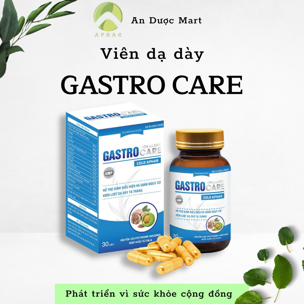 Viên dạ dày GASTRO CARE GOLD (Hộp 30 viên) - Hỗ trợ giảm nguy cơ loét dạ dày tá tràng
